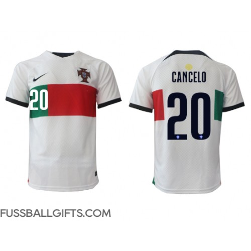 Portugal Joao Cancelo #20 Fußballbekleidung Auswärtstrikot WM 2022 Kurzarm